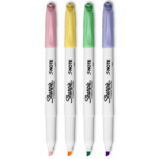 SET SHARPIE S-NOTE / 4 MARKERE COLORING SET SHARPIE S-NOTE / 4 MARKERE COLORING